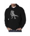 Men's Word Art Hoodie - Dinosaur Black $31.19 Sweatshirt